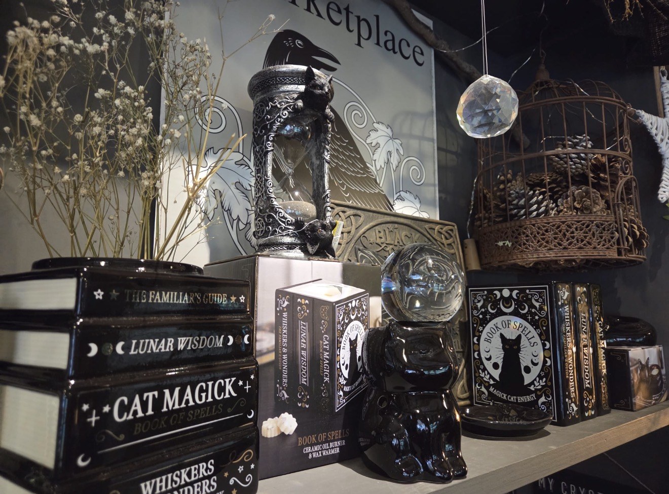 Cat magick shelf at The Wenlock Witch